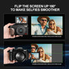 NBD Digital Camera 56MP Cameras for Photography 4K Vlogging Camera for YouTube 180°Flip Screen Digital Point and Shoot Camera