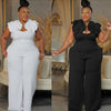 Plus Size Women Clothes Jumpsuit Summer Clothes Black Urban Leisure Bodysuit New 2024 Wide Leg Jumpsuit Wholesale Dropshipping