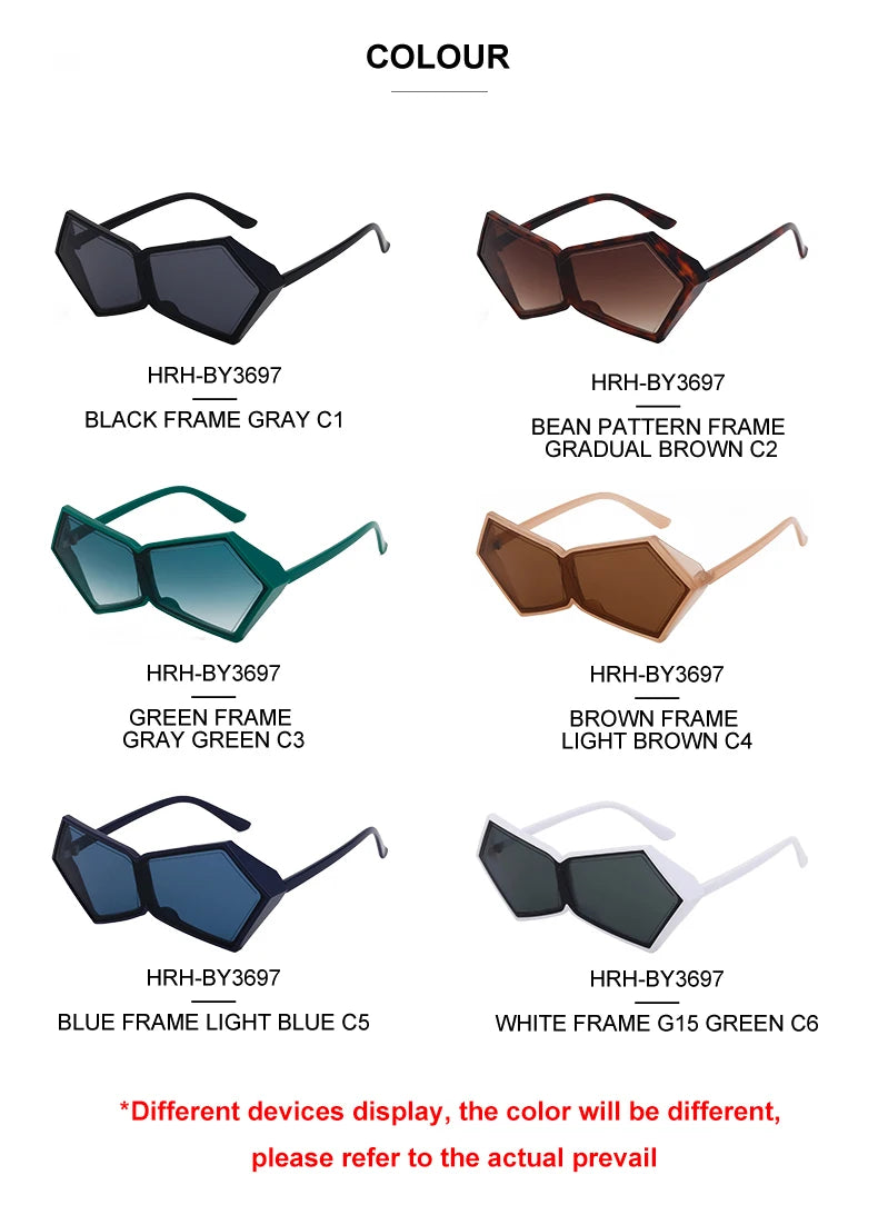 Oversized Square Punk One-piece Sunglasses Women 2024 Luxury Brand Big Frame Shield Sun Glasses For Ladies Wrap Eyewear Goggle