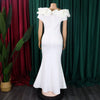 Elegant Long Dresses for Women Off the Shoulder Short Sleeve Mermaid Floor Length Luxury Female Birthday Party Dinner Dress Robe