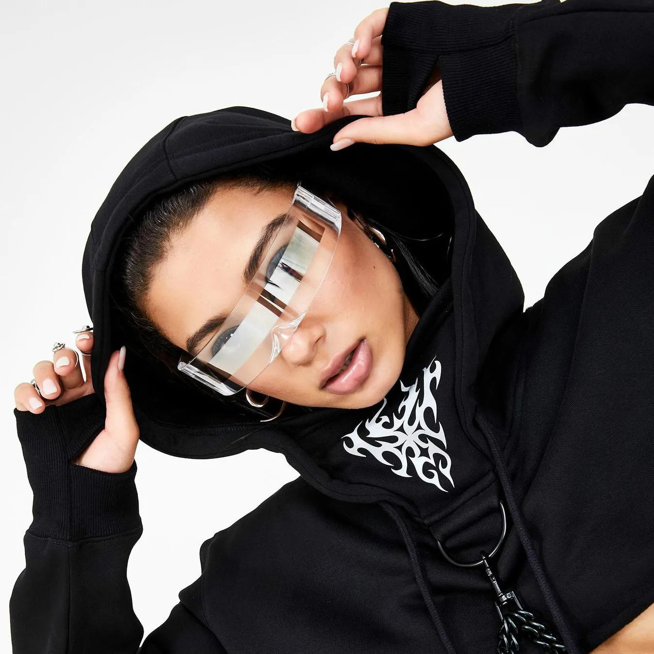 Futuristic Narrow Visor women Sunglasses Laser Eyeglasses Personality Mirrored Lens Eyewear Glasses integrated Men sun glasses