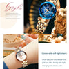 SENO Ocean Star Women Crystal Watch 2024 Top Brand Luxury Rose Gold Women Bracelet Watch for Ladies Wrist Watch Relogio Feminino