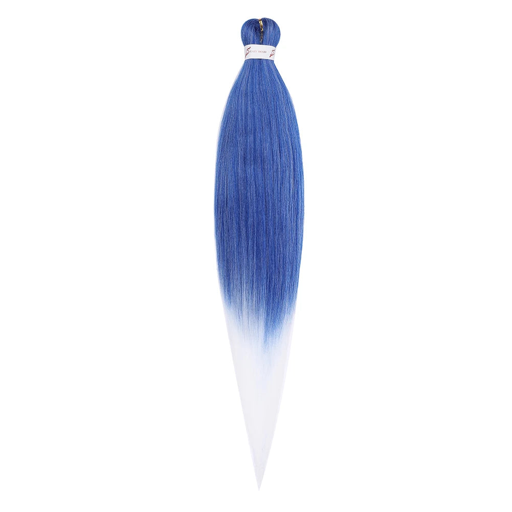 Pre-stretched Braids Synthetic Hair Professional Itch Free Hot Water Setting Fiber 30'' Ombre Yaki Texture Braid Hair Extensions