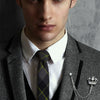 Fashion Gentleman Tassel Brooch For Men Suit Shirt Collar Triangle Wings Chain Lapel Pin Metal Retro Wedding Accessories