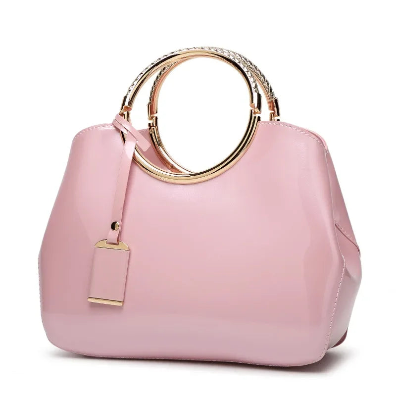 New European and American Fashion Foreign Trade Women'sShoulder Wedding Bag with Bright Surface Shoulder Handheld Bride Bag