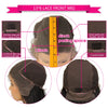 Topodmido Ombre Purple Color Short Hair Wig with Pre-Plucked Hairline Peruvian Hair Bob Lace Wigs with Dark Roots Lace Wigs