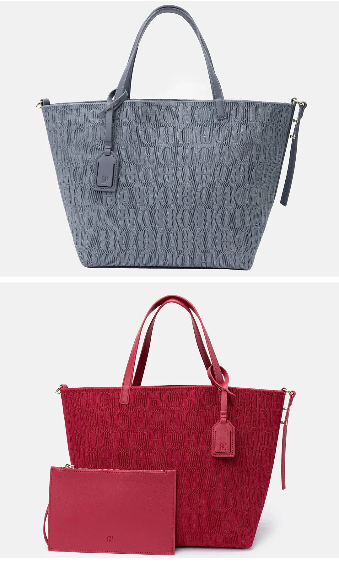 CH Classic Models of Women's Shoulder Bag Solid Color Fashionable Versatile Large-capacity Handbag Elegant Shopping Ladies Bag