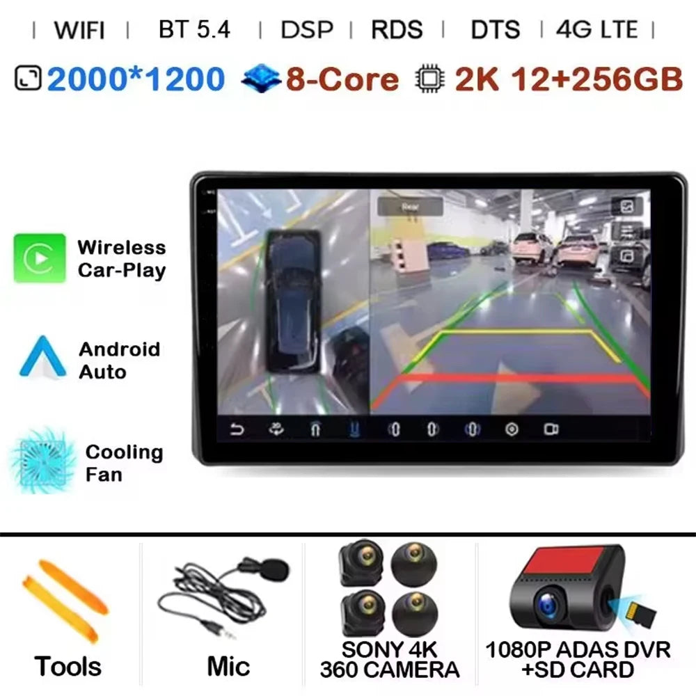 Android 14 Carplay Auto Car Radio GPS For Toyota Raize 1 2019 - 2023 For Daihatsu Rocky 2 2019 - 2021 RHD Stereo Player Video BT