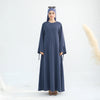 2025 Premium Nida Ruffle Sleeves Women Muslim Dress with Front Zipper Ramadan Abaya Islam Clothing Maxi Dress Female Modest Robe
