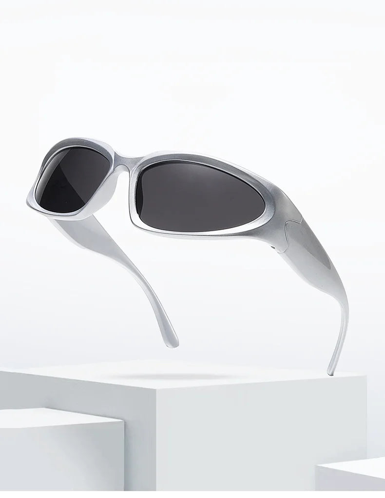 Designer y2k UV400 Mirrored Sunglasses Women White Sun Glasses Men Hispter Sport Driving Cycling Ladies Shades 2023 gafas de sol