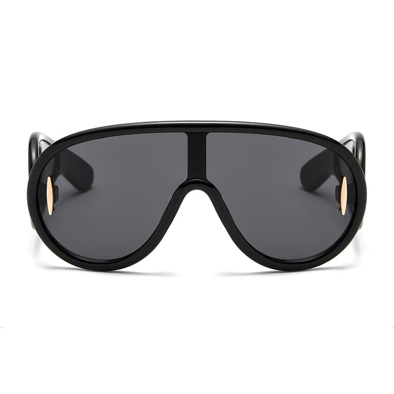 New Fashion Personality Hip Hop Cool Cyberpunk Sunglasses with Large Frame UV400 Anti UV Eyeglasses Oculos De Sol Feminino