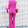 Ladies Elegant Office Jumpsuit Romper For Women 2023 High Waist Wedding Overalls Sequins Bodycon Long Sleeve Party Jumpsuit Club