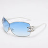 New Fashion Y2K Sunglasses Women's Integrated Surround Sun Glasses Retro Brand Designer Women Eyewear UV400 Oculos De Sol