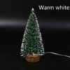 1pc LED Light Mini Artificial Christmas Trees Decorations  Festival Tabletop Miniature Snow Frost Xmas Tree Decor 4Sizes