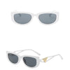 New Small Frame Cat Eye Sunglasses Women Personality Hollow Triangle Sun Glasses Men Trendy Retro Oval Gafas De Sol Mujer