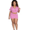 HLJ&GG Fashion Pocket Cargo Hooded Two Piece Sets Women Zip Slim Crop Top And Mini Skirts Outfits Female Washed 2pcs Streetwear
