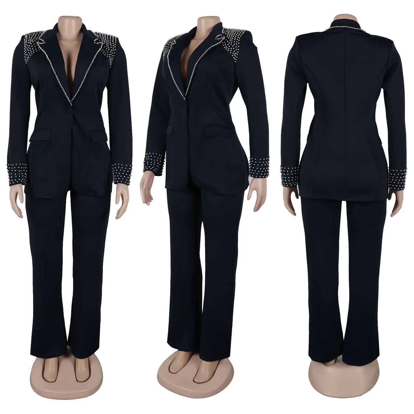 Customized 2 Piece Women Sets Plus Size Dashiki African New Arrival Matching Two Pieces Sets Blazer Coat Top Pants Suits Outfits