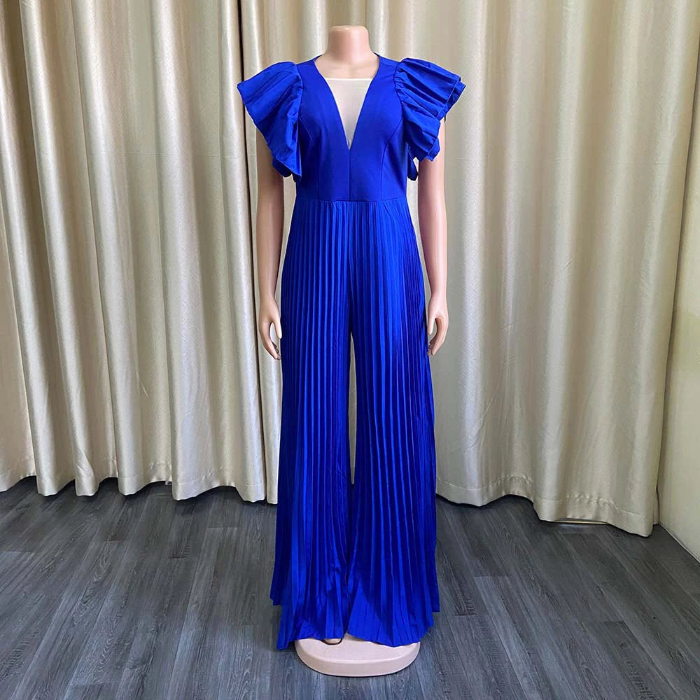 White Blue Yellow Red One-piece Short Sleeve Overalls For Women Pants Jumpsuit Wedding Evening Party Clothing Plus Size Bodysuit
