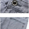 Summer Elastic Men's Jeans Fashion Gray Comfortable Business Straight Stretch Cotton Casual Denim Pants Brand Male Thin Trousers
