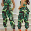 New Summer Fashion Printed Sleeveless Jumpsuit Sexy Hollow Backless Lace Up Long Jumpsuits Elegant Casual Jumpsuit With Pocket