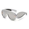 New Fashion Personality Hip Hop Cool Cyberpunk Sunglasses with Large Frame UV400 Anti UV Eyeglasses Oculos De Sol Feminino