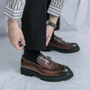 White Loafers Mens Party and Business Loafers Thick Soled Men Dress Platform Shoes Comfortable Slip-On Fashion New Casual Shoes