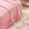 Authentic S925 Sterling Silver Necklace 2mm Sparkling Collarbone, Sweater Chain, High Charm Jewelry Gift Women