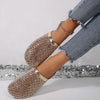 Women Slippers Summer 2025 New Luxury Brand Slippers Lightweight Round Head Shoes Water Diamond Large Flat Sandals Slides Women