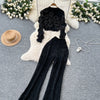 Women  Three-dimensional floral  loose T Shirt Bodycone Tops Female High Street Y2k Tops  Summer Two Piece Set