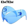Y2k Oversized Sports Sunglasses Women 2000's Wrap Around Shield Goggle Men 2024 Luxury Brand Trends Punk Sun Glasses Male Oculos