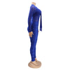 Sexy Mesh Patchwork Jumpsuits for Women Elegant Long Sleeve Bandage One Piece Party Long Bodysuit