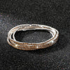 5Pcs/Lot Elastic Crystal Bracelets 2mm Charming Gold Color Crystal Rhinestones Metal Bangle Bracelet Jewelry DIY Gift