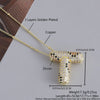 MHS.SUN New Leopard Bubble Letter Necklace Gold Plated Chunky Bubble Zircon 26 Initial Pendant Necklace Women Fashion Jewelry