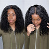 Glueless Wig Short Kinky Curly Bob Wig 12A Malaysian Lace Front Human Hair Wigs Wet And Wavy Water Wave Bob Wig 13x4 Frontal Wig