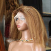 Highlight Ombre Lace Front Wig Human Hair Pre Plucked 13x4 colored 4/27 250%Density Honey Blonde Kinky Straight Lace Wigs