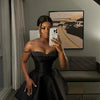 CPSYMYM  Sequins Patchwork Dress Women Shiny Shoulder Straps Sexy Backless Ruffles Hem Midnight Banquet Party Elegant Outfits
