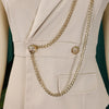 C8604 Foreign Trade Women's Fashionable Sexy Chain Collar Wide Leg African Jumpsuit Casual Style Long Dress For Ladies