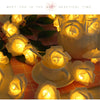 Rose LED Flower String Lights Garland Fairy Lights Romantic Lamp 3M 20LEDs For Wedding Valentines Day Christmas Party Decoration