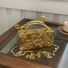 Leopard handle Luxury Gold Silver Party Evening Bag For Women Chain Clutch Handbags And Purses Mini Crossbody Shoulder Phone Bag