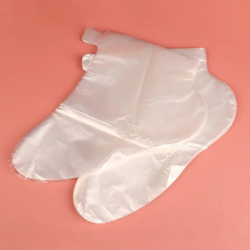 100PCS Transprent Disposable Foot Bags Detox SPA Covers Pedicure Prevent Infection Remove Chapped Foot Care Tools Bath Wipe