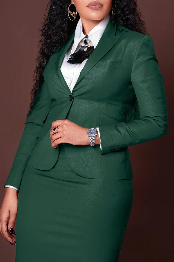 BWQ Women's Set Full Sleeve Button Blazer + Skirts Suit 2025 Winter Casual Streetwear Two 2 Piece Set Africa OL Work Outfits