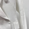 TWOTWINSTYLE Solid Slimming Long Blazer For Women Notched Collar Long Sleeve Tunic Patchwork Double Breasted Blazers Female New