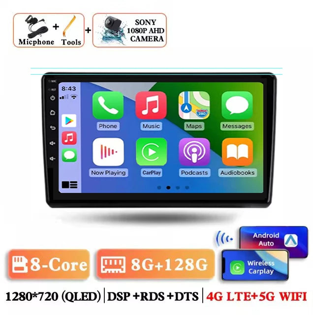 Android 14 Carplay Auto Car Radio for Hyundai H1 Grand Starex 2007 2008 2009 2010 2011-2015 Multimedia Video Player GPS Stereo