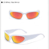 Designer y2k UV400 Mirrored Sunglasses Women White Sun Glasses Men Hispter Sport Driving Cycling Ladies Shades 2023 gafas de sol