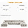 Modern Sectional Sofas Living Room U-Shaped Minimalist Velvet Fabric Large Sofa Couches Luxury 6-Seat Couch with Chaise Ottomans