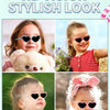 2023 Baby Girls Cute Acrylic Heart Shape Flowers UV400 Sunglasses Children Outdoor Sun Protection Sunglasses Kids Sun Glasses
