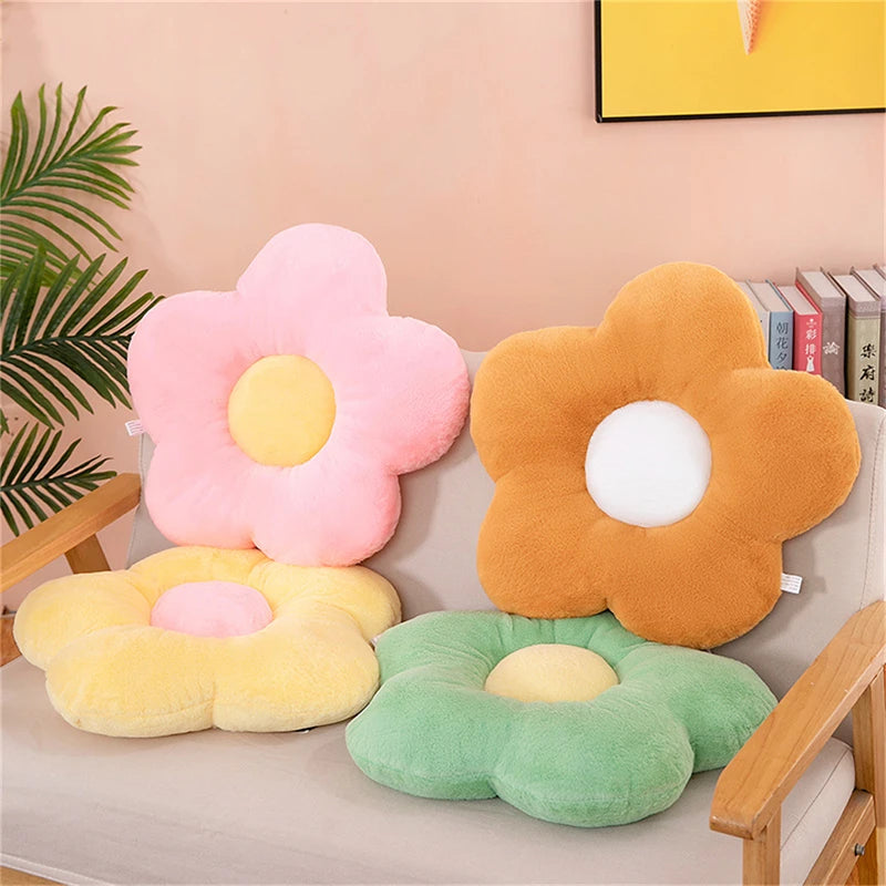 Flower Plush Throw Pillow Soft Plant Chair Cushion Living Bedroom Home Decorative Pillows Sofa Cushions Birthday Gifts