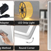 JHK Led 64"x21" Full Length Mirror Standing Hanging or Wall-Mounted Mirrors with Stand Aluminum Alloy Frame For Living Room