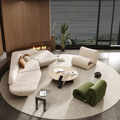 Aesthetics Curved Luxury Sofa Leisure Reception Corner Cute Sofa Office Negotiation Designer Art Muebles Entrance Hall Furniture