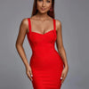 2025 New Women Sexy Spaghetti Strap Rayon HL Elastic Celebrity Bandage Dress Bodycon Mini Club Evening Party Dresses Drop Ship